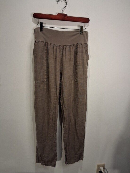 Bottega moda Pants - Bottega Moda Size 10 Boho Comfort Linen Pull On Pants